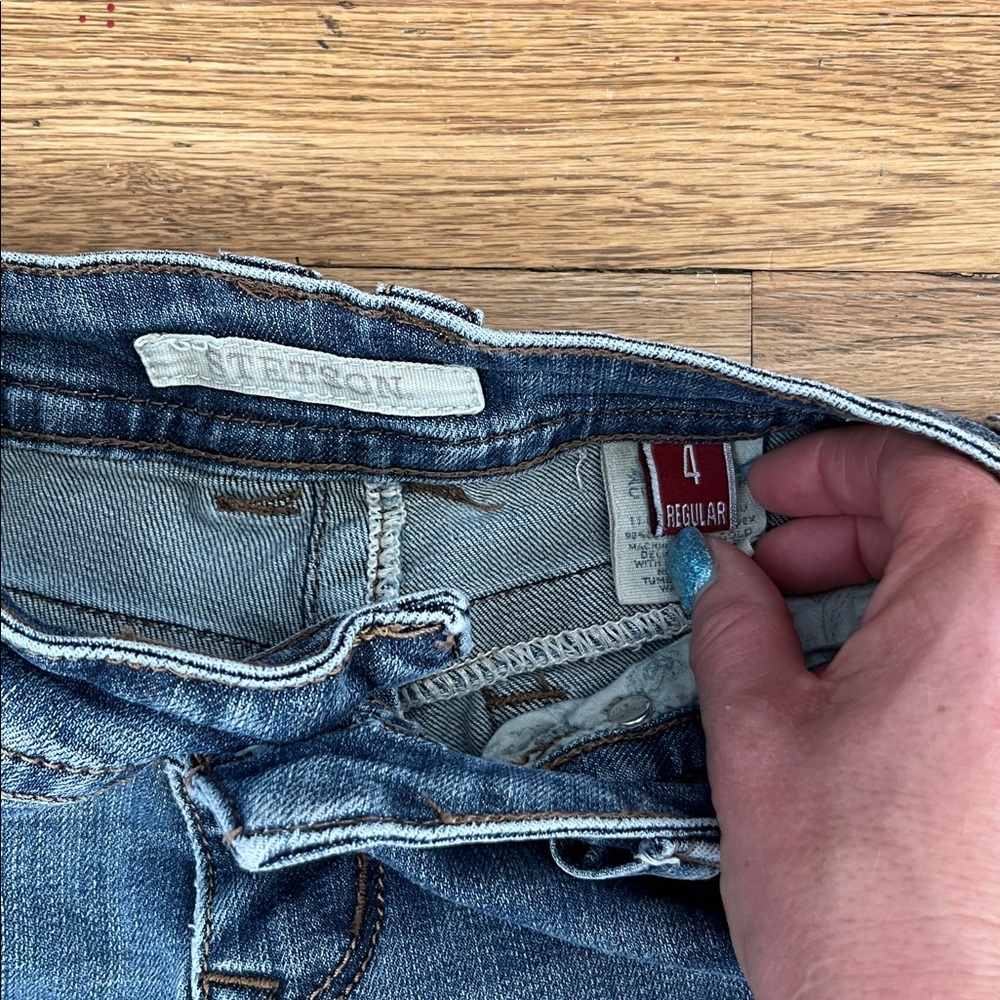 Stetson Women's Flare Jeans in Classic Blue - Picture 2 of 8